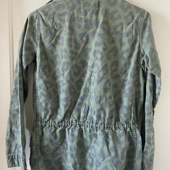 Urban Outfitters Military Green Jacket with Cheetah Print Size XS Utility - Picture 3 of 4